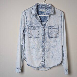 Thread & Supply Acid Wash Long Sleeve Shirt Tag size S